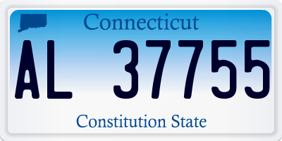 CT license plate AL37755