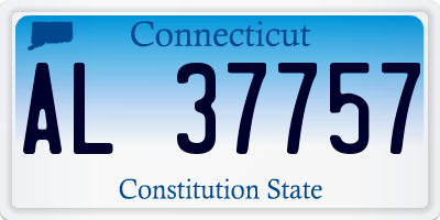 CT license plate AL37757