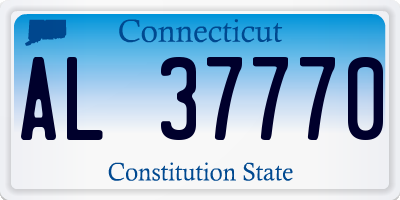 CT license plate AL37770