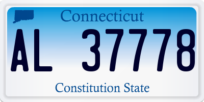 CT license plate AL37778