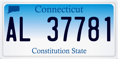 CT license plate AL37781