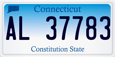 CT license plate AL37783