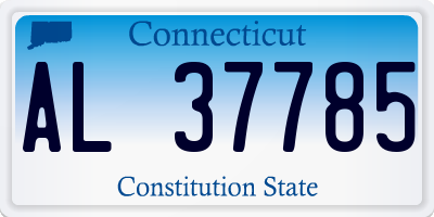 CT license plate AL37785