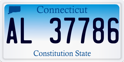 CT license plate AL37786