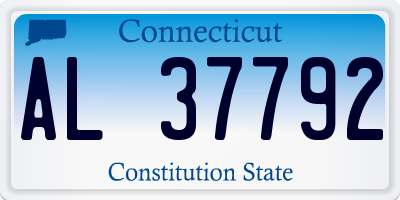 CT license plate AL37792