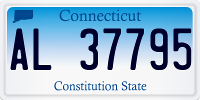 CT license plate AL37795