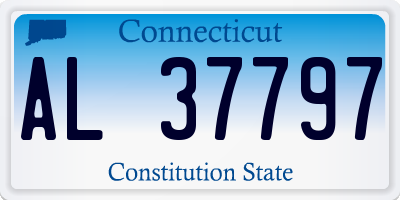 CT license plate AL37797