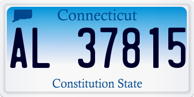 CT license plate AL37815