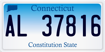 CT license plate AL37816