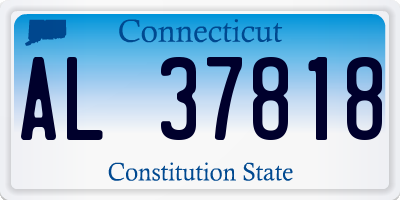 CT license plate AL37818