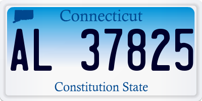 CT license plate AL37825