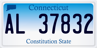 CT license plate AL37832
