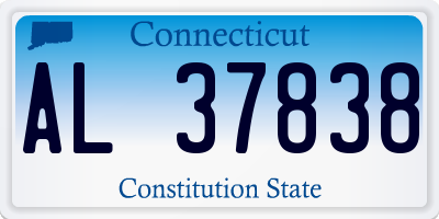 CT license plate AL37838