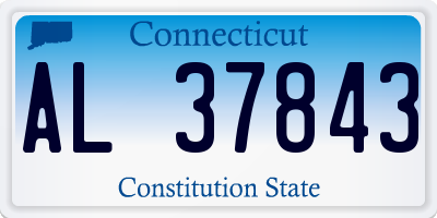 CT license plate AL37843