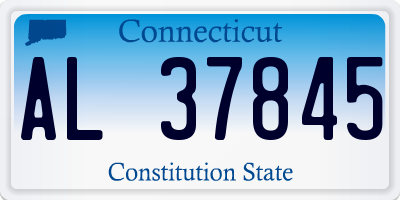 CT license plate AL37845