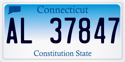 CT license plate AL37847