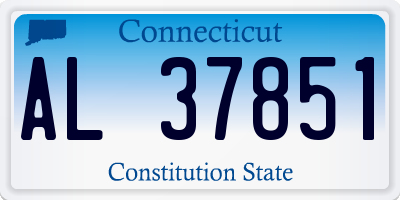 CT license plate AL37851