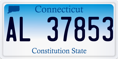 CT license plate AL37853