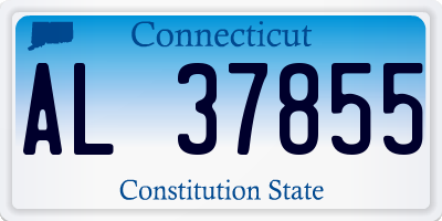 CT license plate AL37855