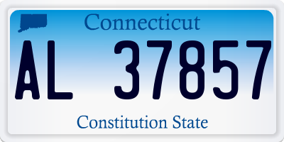 CT license plate AL37857