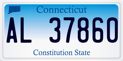 CT license plate AL37860