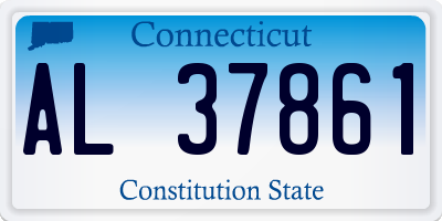 CT license plate AL37861
