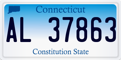 CT license plate AL37863