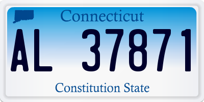 CT license plate AL37871