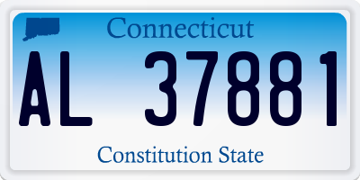CT license plate AL37881