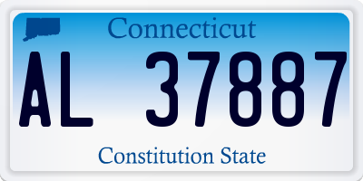 CT license plate AL37887