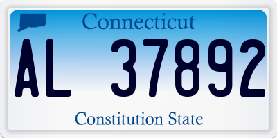 CT license plate AL37892