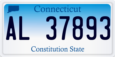 CT license plate AL37893