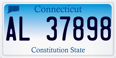 CT license plate AL37898