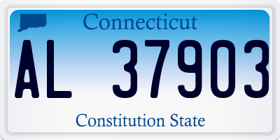 CT license plate AL37903