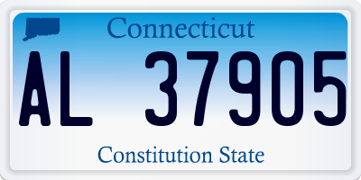 CT license plate AL37905