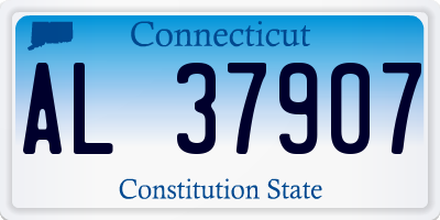CT license plate AL37907