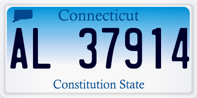 CT license plate AL37914