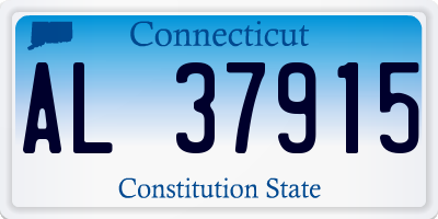 CT license plate AL37915