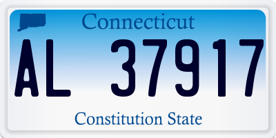 CT license plate AL37917