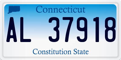 CT license plate AL37918