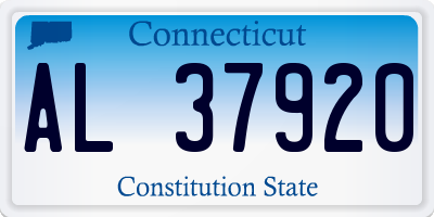 CT license plate AL37920