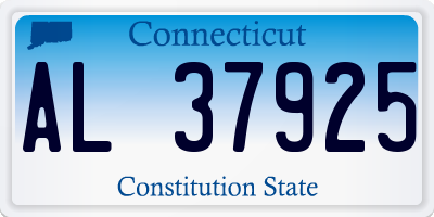 CT license plate AL37925