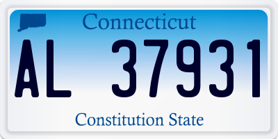 CT license plate AL37931