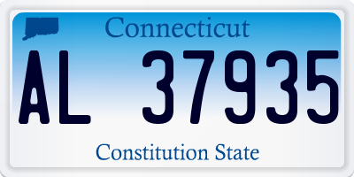CT license plate AL37935