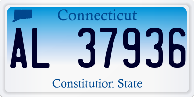 CT license plate AL37936