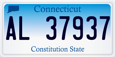 CT license plate AL37937