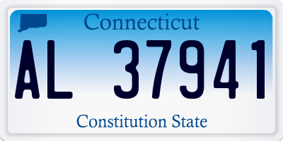 CT license plate AL37941