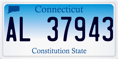 CT license plate AL37943
