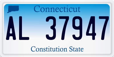 CT license plate AL37947