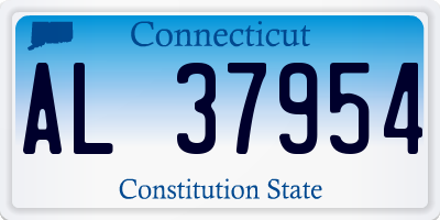 CT license plate AL37954
